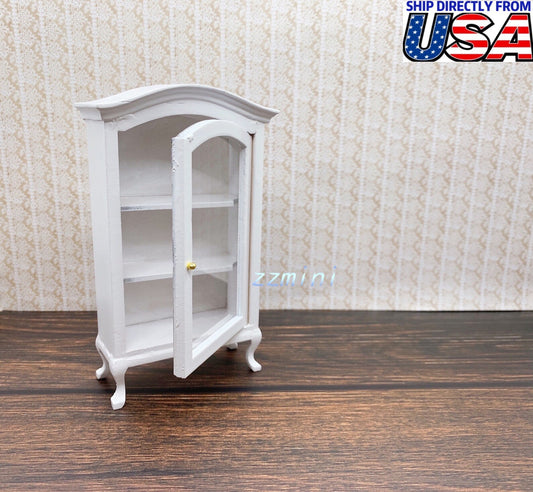 Dollhouse Miniature 1:12 Wood Display Cupboard Cabinet Shelf Showcase Food Drink