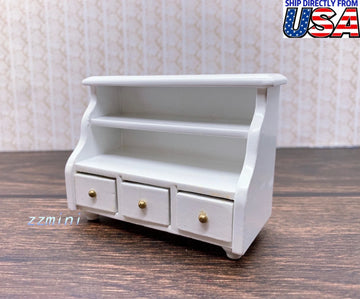 1/12 Dollhouse Miniature Wooden Toilet Bathroom Drawer Cabinet Shelf Furniture