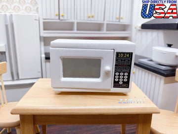 Dollhouse Miniature 1:12 Furniture Kitchen Cookware Wood Modern Microwave Oven