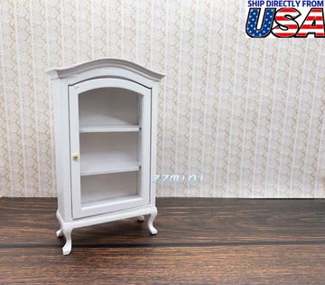 Dollhouse Miniature 1:12 Wood Display Cupboard Cabinet Shelf Showcase Food Drink