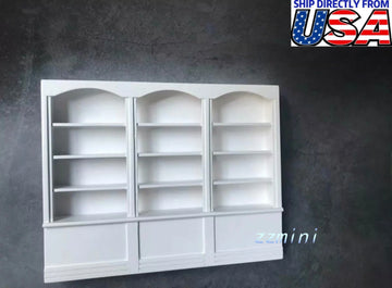 1/12 Dollhouse Miniature Bookcase Bookshelf Library Furniture Cabinet Display