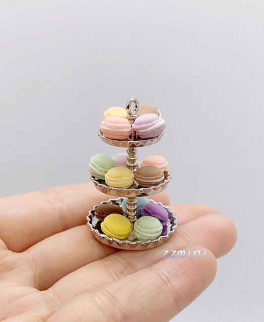 Dollhouse Miniature 10 PCS Dollhouse Miniature Macaron/ Macaroon Different Tastes