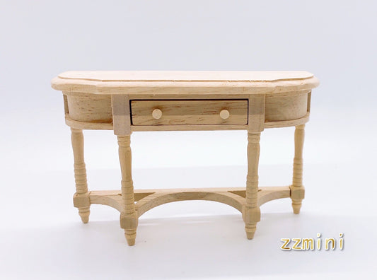 1/12 Dollhouse Miniature Unfinished Unpainted DIY Console Board Front Door Entry Hall Entrance Side foyer Table Vanity Furniture