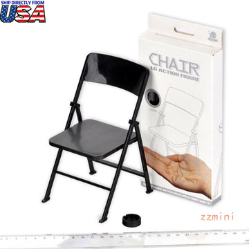 1/6 BLACK Folding Chair For Phicen 12"/30cm Figure Action Furniture Model Hot Toys Dec