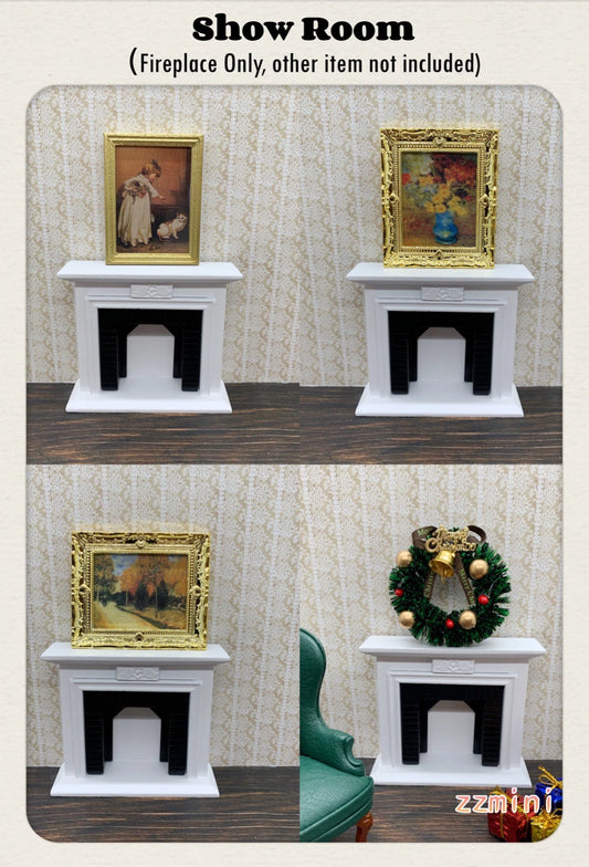 1/12 Dollhouse Miniature Fireplace Freestanding Doll Furniture Decoration Toy