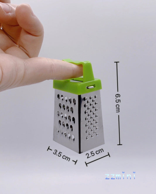 Real Mini Cooking Dollhouse Miniature Stainless Steel Green Grater Cheese Potatoes Vegetables Tiny Mini Cooking Show Real Use