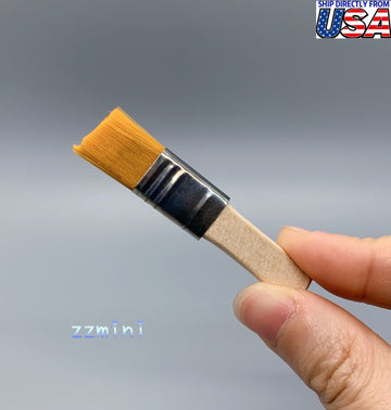 Dollhouse Miniature Real Mini Tiny Cooking Charcoal Grill BBQ Sauce Brush For Mini Cooking Show Tiny Kitchen