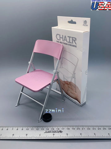 1/6 PINK Folding Chair For Phicen 12"/30cm Figure Action Furniture Model Hot Toys Dec