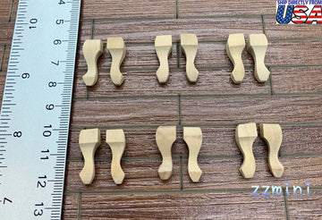 1/12 Dollhouse Miniature 12pcs DIY Chair Legs Furniture Supply Spare Parts