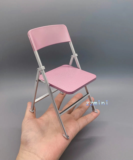 1/6 PINK Folding Chair For Phicen 12"/30cm Figure Action Furniture Model Hot Toys Dec