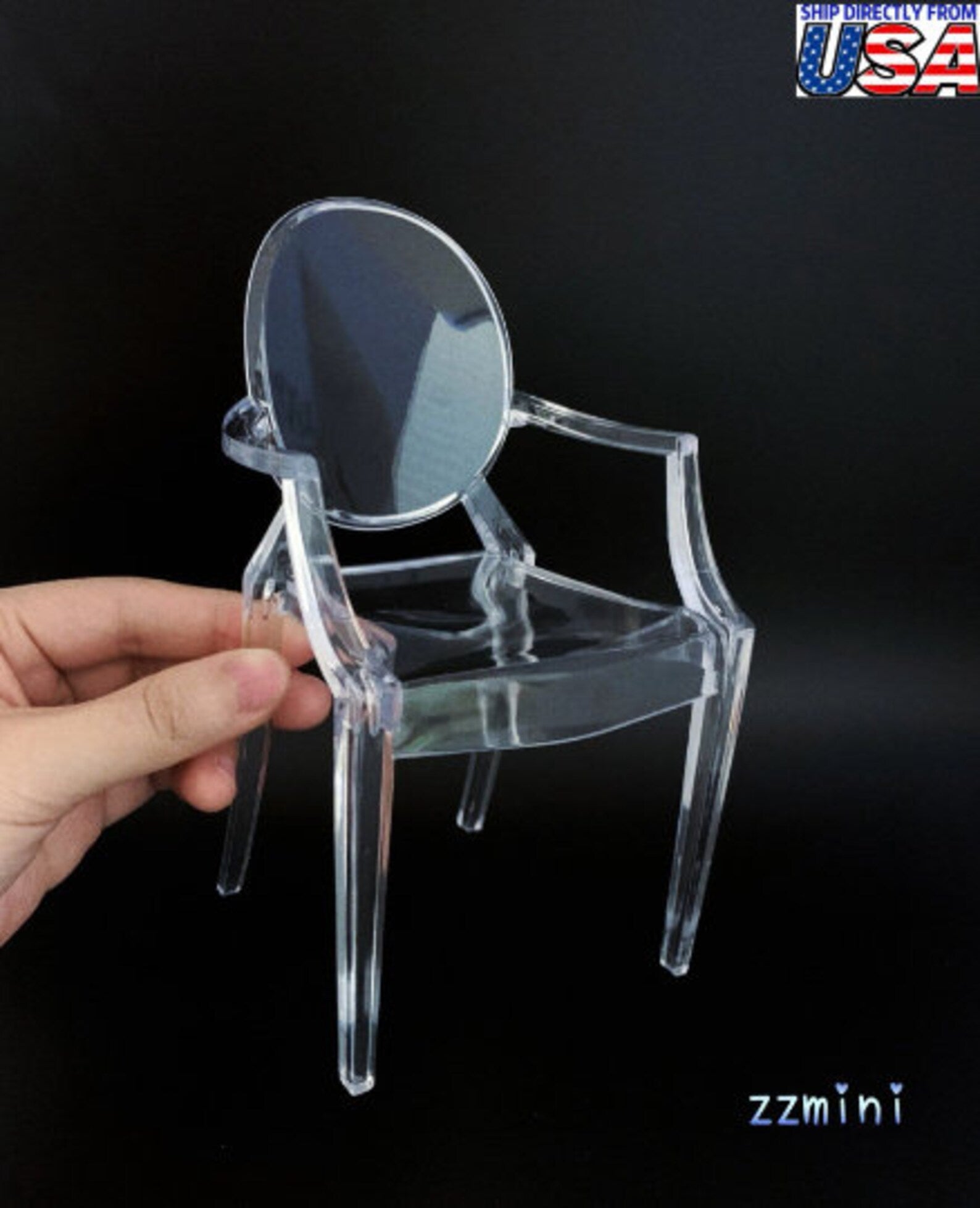 1/6 Miniature White 1PCS Chair Dollhouse Furniture Gift Decoration