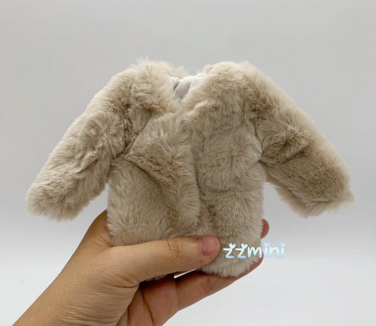 BEIGE Artificial Fur Coat Jacket For 11.5in Fashion Doll Princess Fashion Royalty Silkstone BJD Dresses Doll Clothes 1/6 Toy