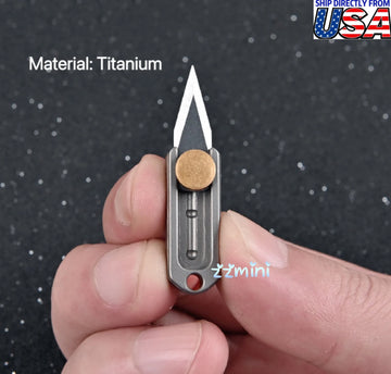 World Smallest 100% Real Titanium Alloys Miniature Tiny Working Pocket Knife For Real Mini Cooking Gift