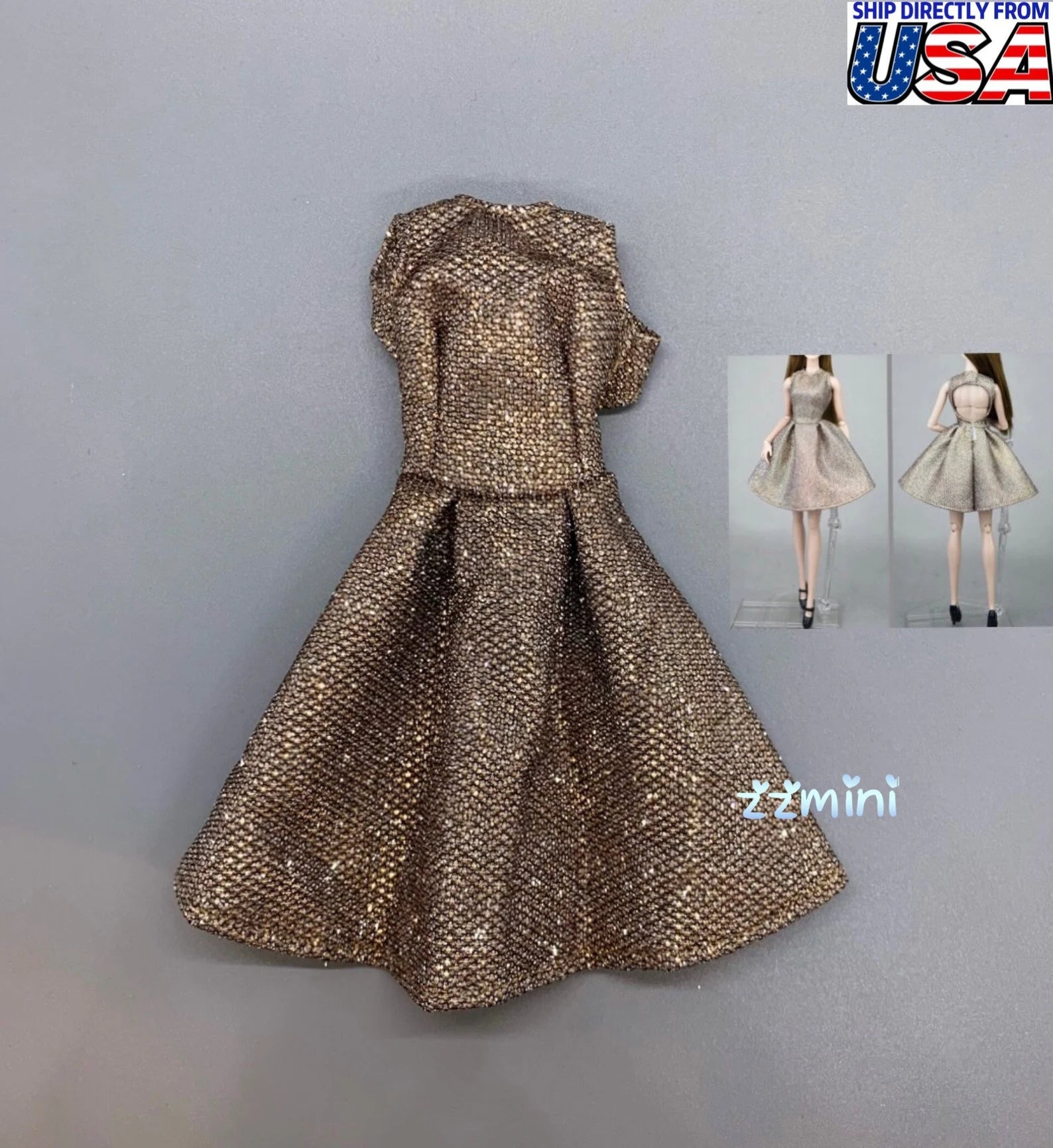 Fashion Doll Little Dress Classical Evening Dress Clothes for 11.5" Doll