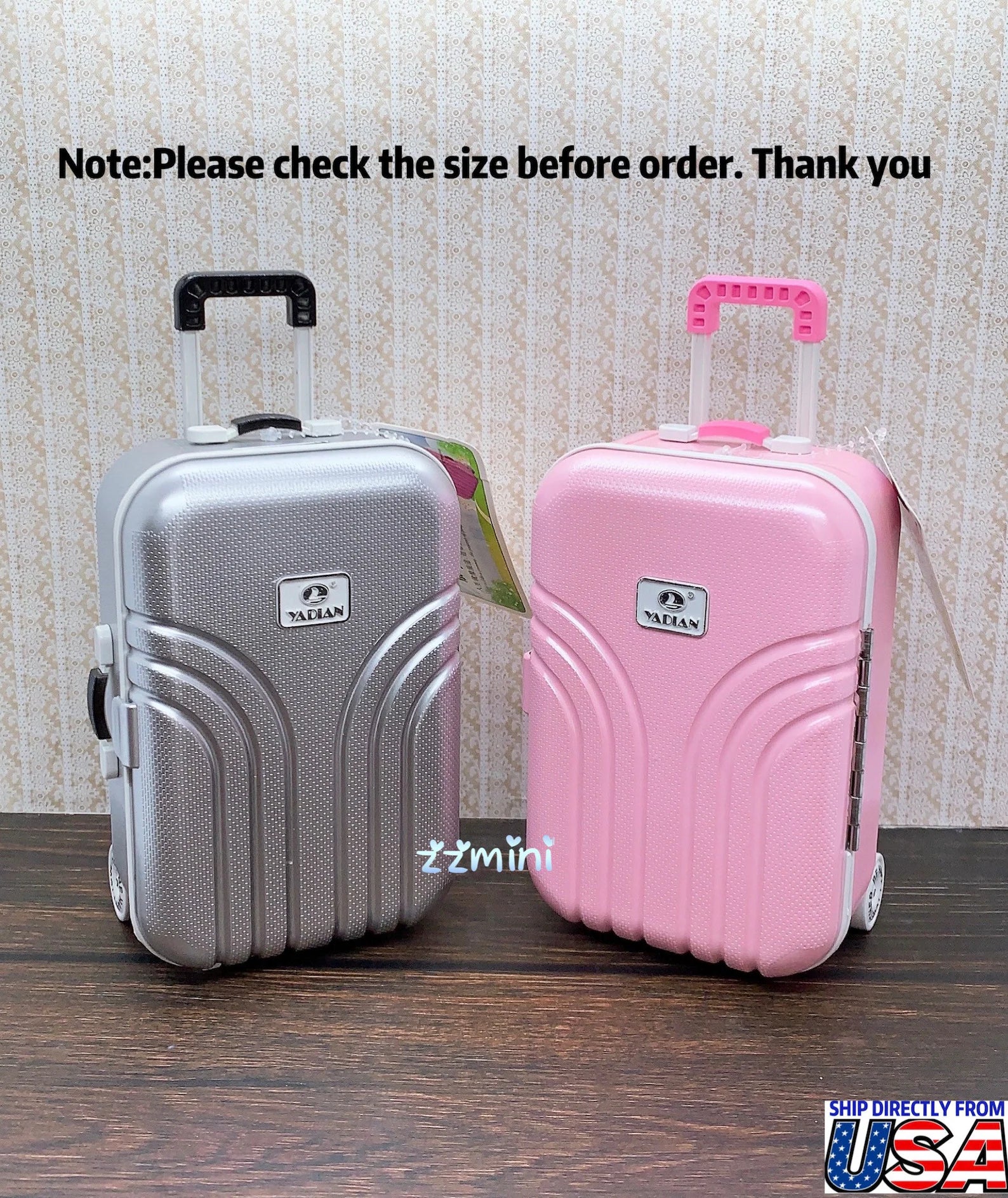 Dollhouse Miniature Suitcase Travel Luggage Money Can Dolls Toy Accessories Holiday Gift