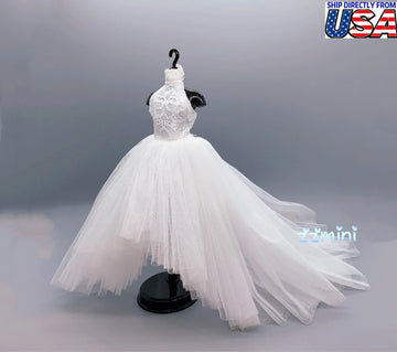 NEW! High Quality Handmade Clothes For 11.5'' / 30cm Fashion Doll Dress White Gown Wedding Dress