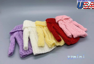 Handmade Clothes For 11.5in Fashion Doll Knitted Warm Miniature Sweater Ken High Collar