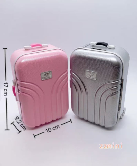 Dollhouse Miniature Suitcase Travel Luggage Money Can Dolls Toy Accessories Holiday Gift