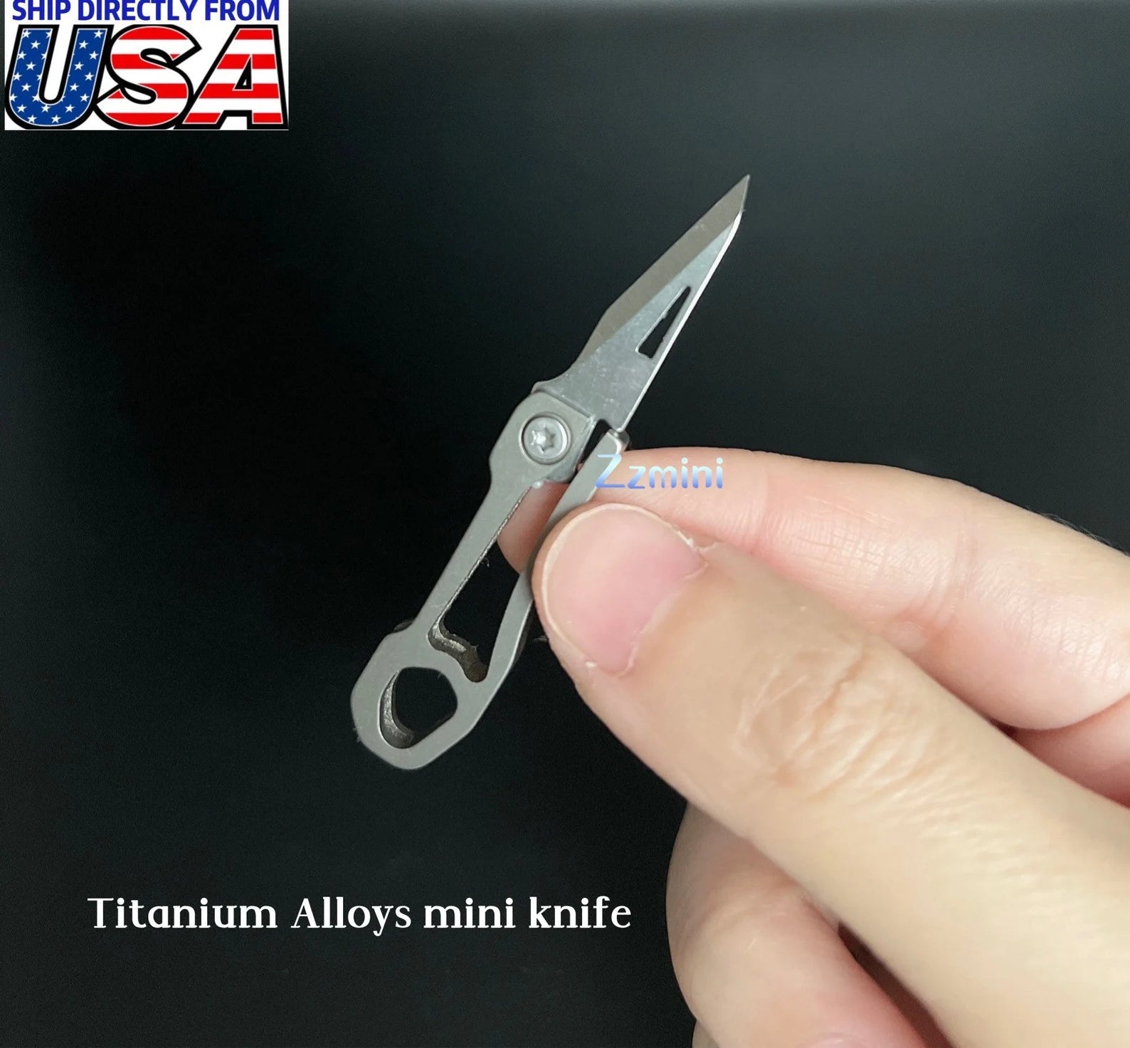 World Smallest 100% Real Titanium Alloys Miniature Tiny Working Pocket Knife For Real Mini Cooking Gift