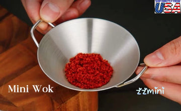 Real Mini Cooking Stainless Steel Frying Wok Pot Pan With Handle Miniature Kitchen For The Tiny Food