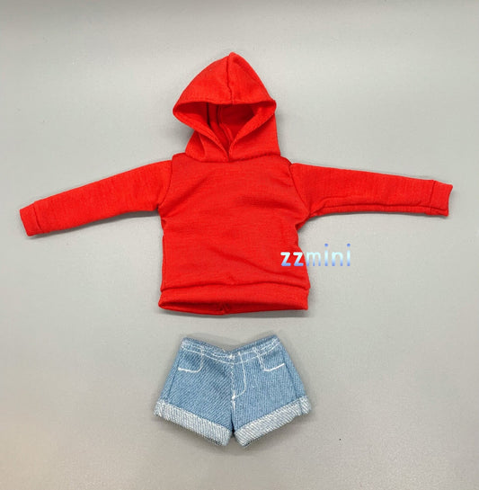 Handmade Red Hoodie For 11.5inch Fashion Doll Princess Top Doll Clothes 1/6 Toy