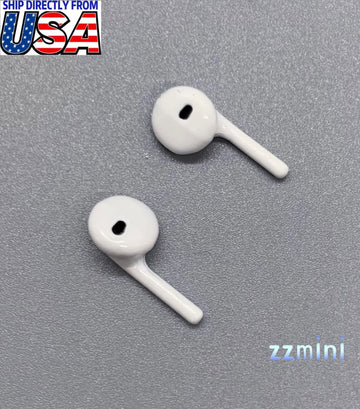 Dollhouse Miniature White Alloy Earphone For Fashion Doll Toy Decoration