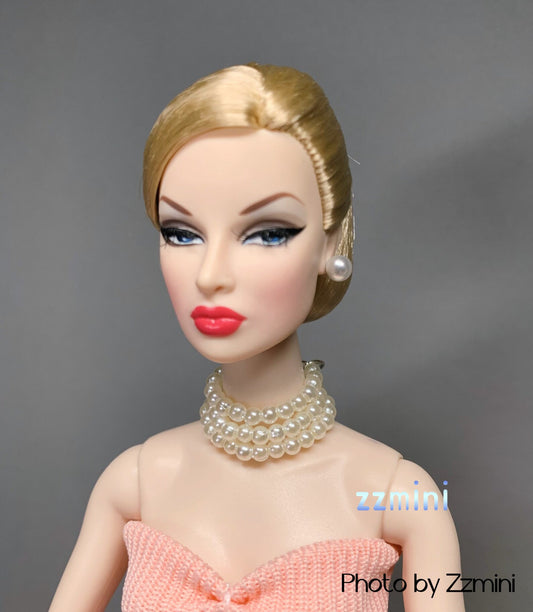 Handmade Fashion Doll Jewelry Set Pearl Earring and Necklace