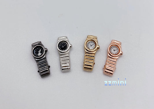 4PCS Dollhouse Miniature 1/12 Mini Watches Toy Decoration For Dollhouse Doll Use