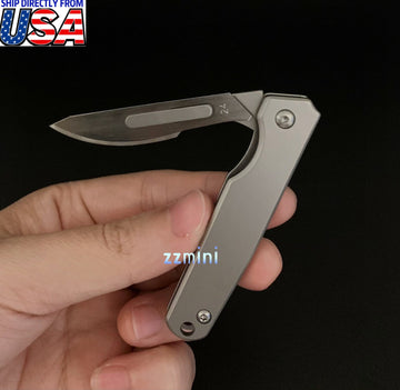 Mini Knife Titanium Alloys Miniature Tiny Working Pocket Keychain Folding Knife For Real Mini Cooking Outdoor Camping Folding Knife Gift