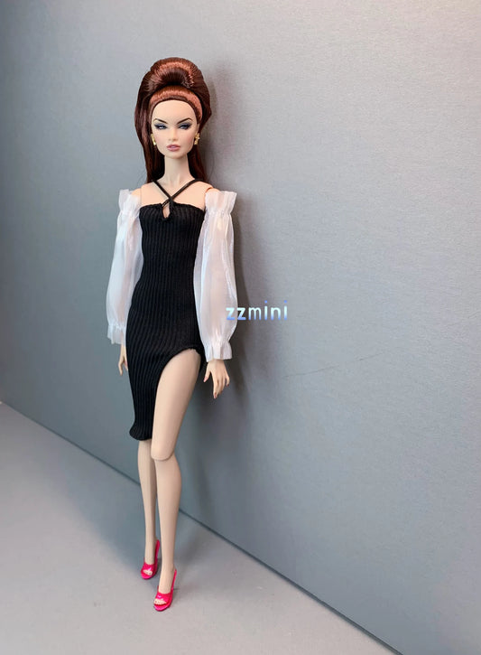 One-piece Handmade Outfits Sleeveless Crop Dress For 11.5inch Fashion Doll Clothes 1/6 Toy