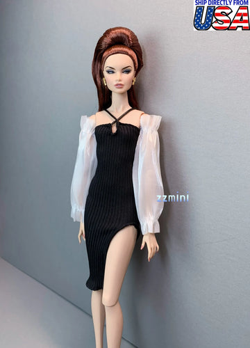 One-piece Handmade Outfits Sleeveless Crop Dress For 11.5inch Fashion Doll Clothes 1/6 Toy