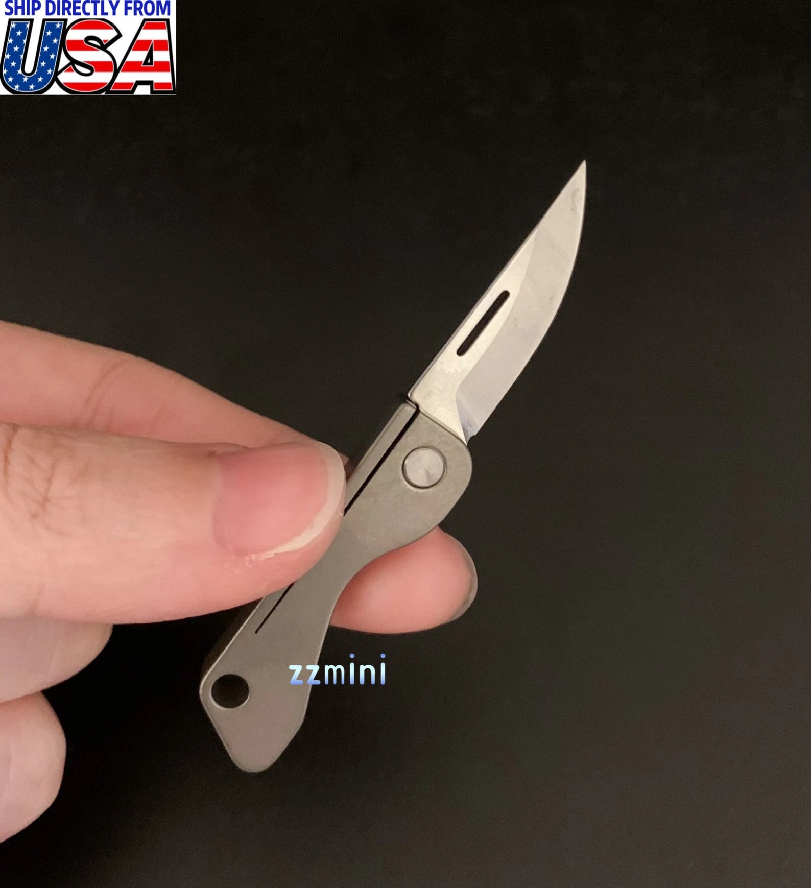 Mini Knife 100% Real Titanium Alloys Miniature Tiny Working Pocket keychain Folding Knife For Real Mini Cooking Gift