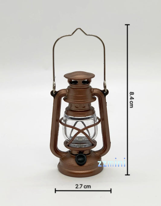 1/12 Dollhouse Miniature Table Lantern LED Light Lamp Battery Use Decoration
