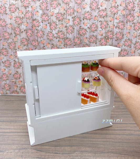 1/12 Dollhouse Miniature Bakery Cabinet 1/12 Food Display Shelf Showcase Shop Counter