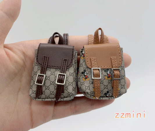 1/12 Miniature Backpack Schoolbag blythe OB11 Panpan Molly Smart Cute Mini Doll Bag