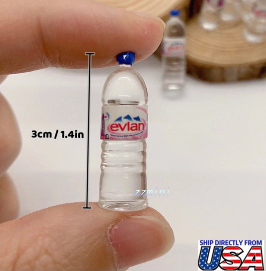 10pcs Miniature Dollhouse Bottle Spring Water Drinking Toys Accessory