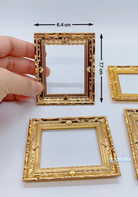 4PCS Frames Dollhouse Miniature Pictures Photo Frames For Decoration Art Wall Picture