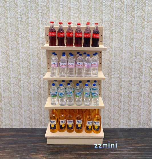 1/12 Dollhouse Miniature Supermarket Wooden Shelves Furniture Mini Drink Food Display Toy Accessories High Quality!!!